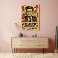 John F. Kennedy 35th President of the United States Layered paper Collage Poster