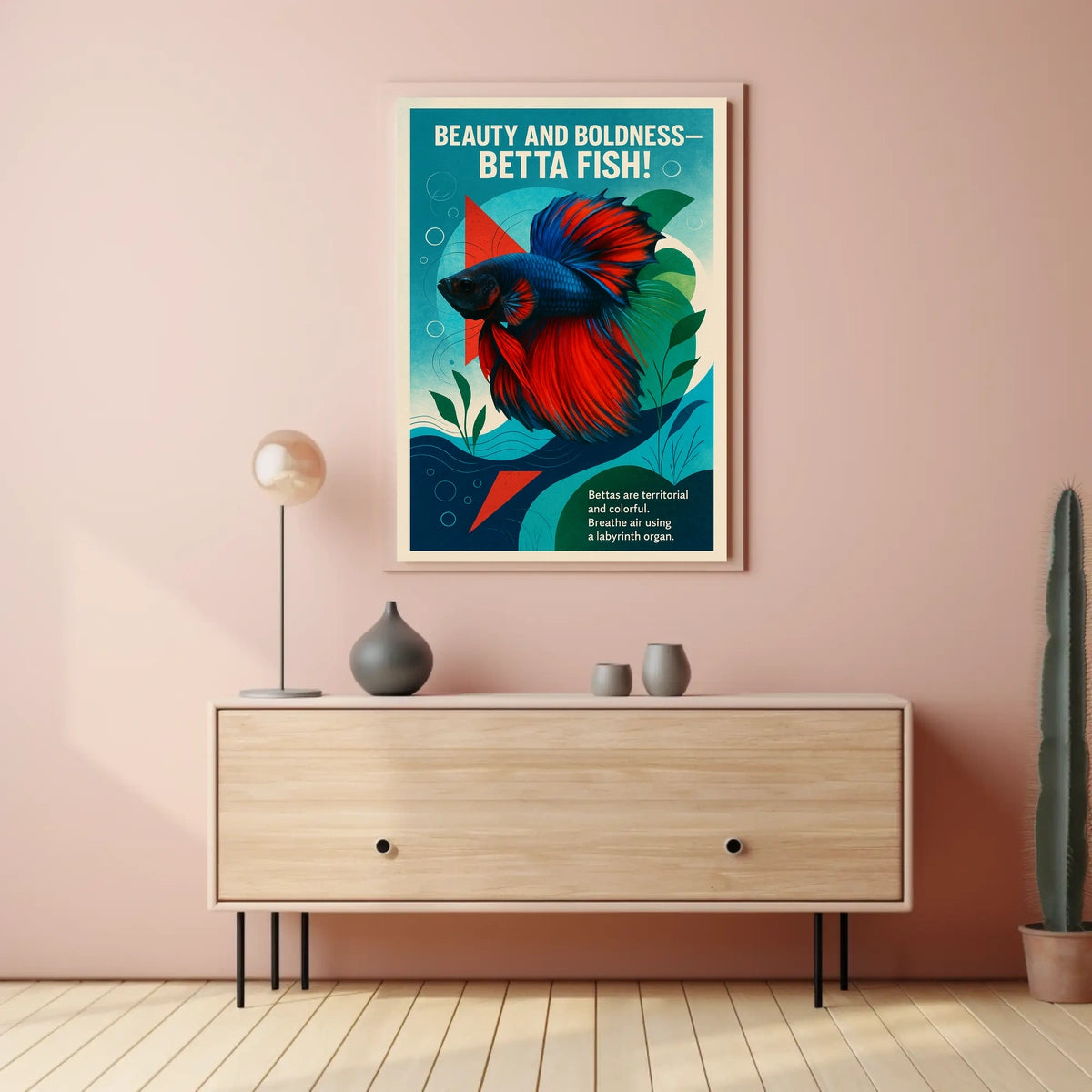 Beauty and Boldness Betta Fish Poster