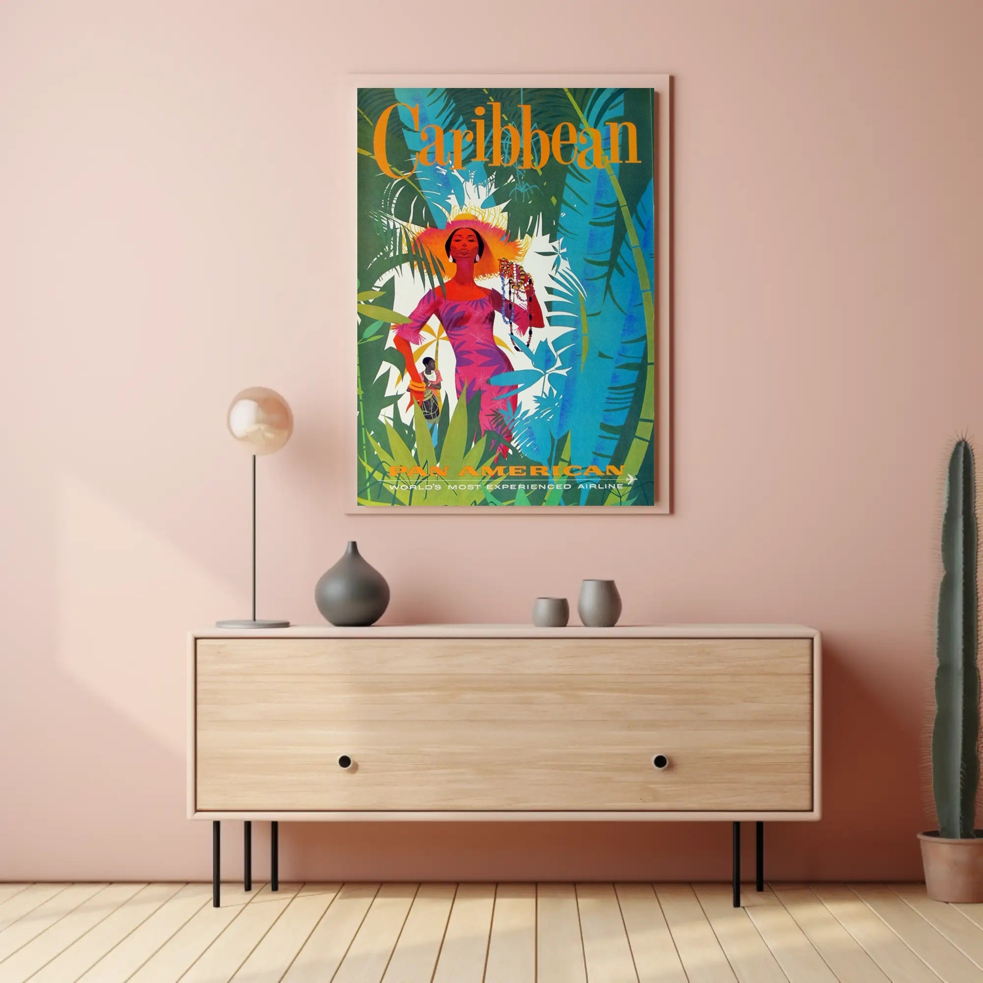 Caribbean Elegance Vintage Travel Poster PosterGoat