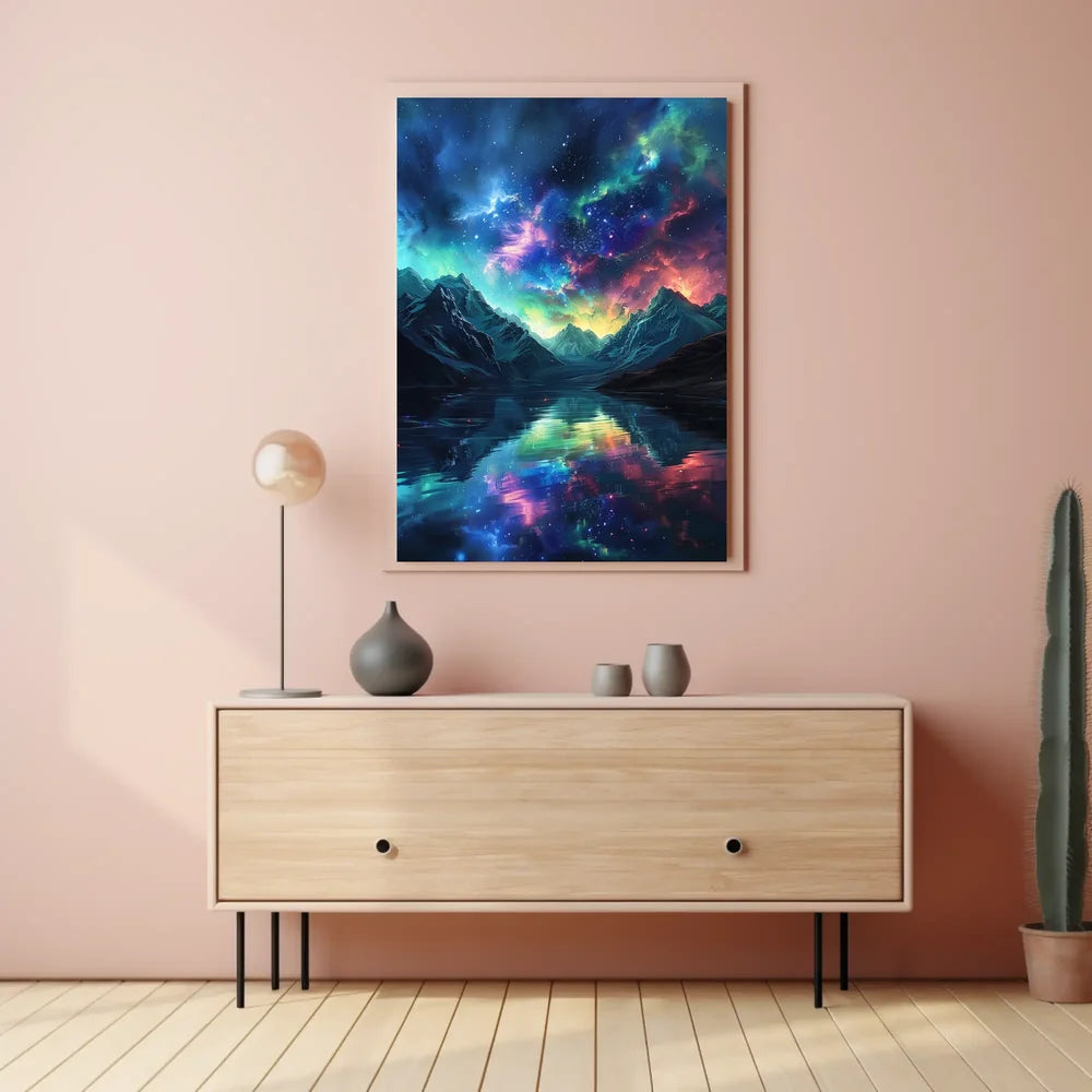 Cosmic Dreamscape: Surreal Starry Sky Art Poster