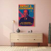 Dwight D Eisenhower Poster Legacy Leadership History Buff