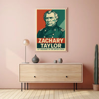 Zachary Taylor Twelfth President Vintage Heritage Portrait Wall Art Decor Museum Quality Poster