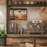 Surreal Alien Landscape: Futuristic Sci-Fi Poster