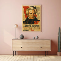 Andrew Jackson 7th President of the United States Layered paper Collage Poster