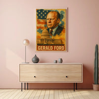 Gerald Ford 38th President of the United States Layered Digital Collage Poster