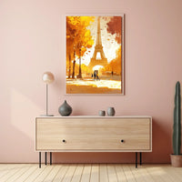 Parisian Autumn Eiffel Tower Impressionist Art Poster