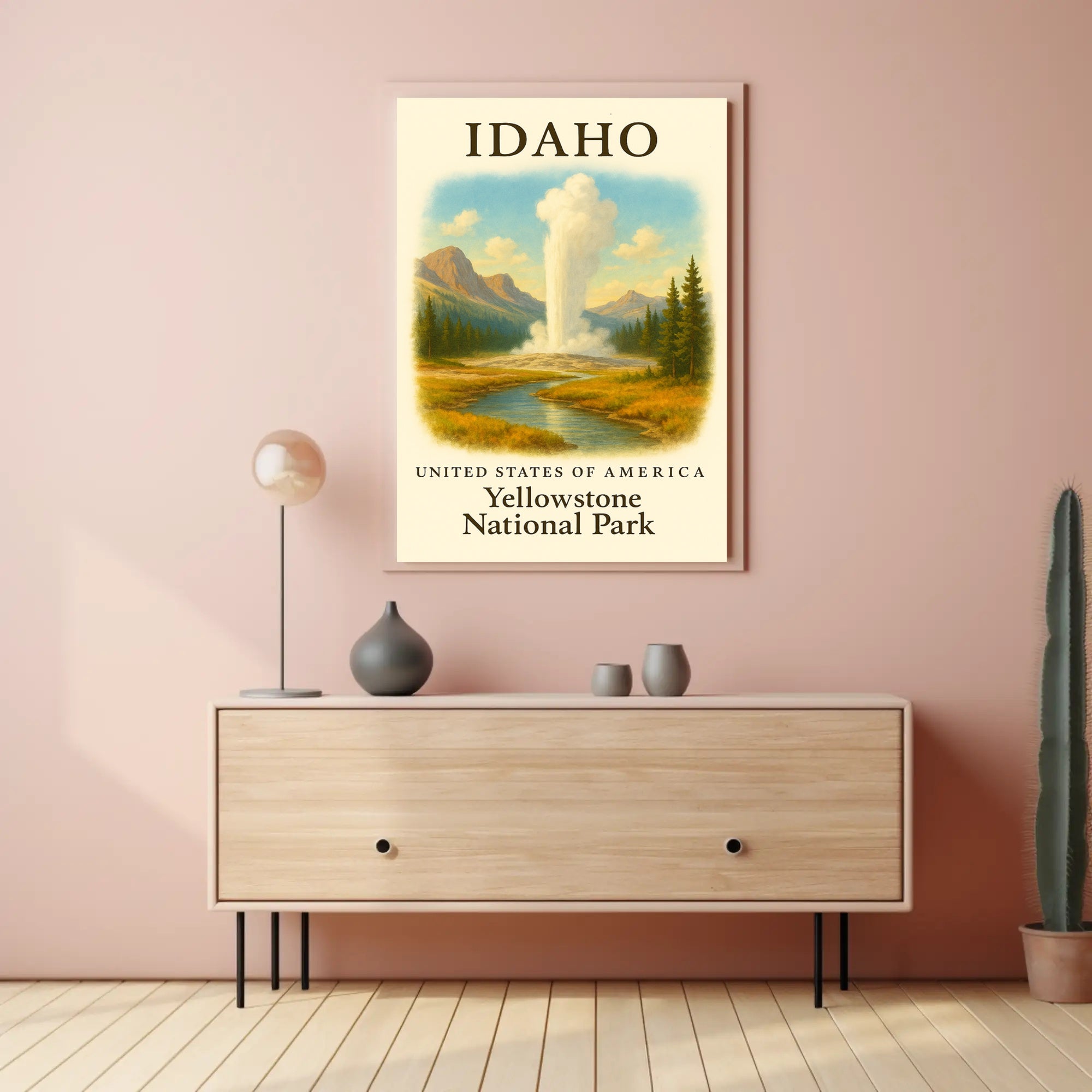 Yellowstone National Park Scenic Poster Idaho Print