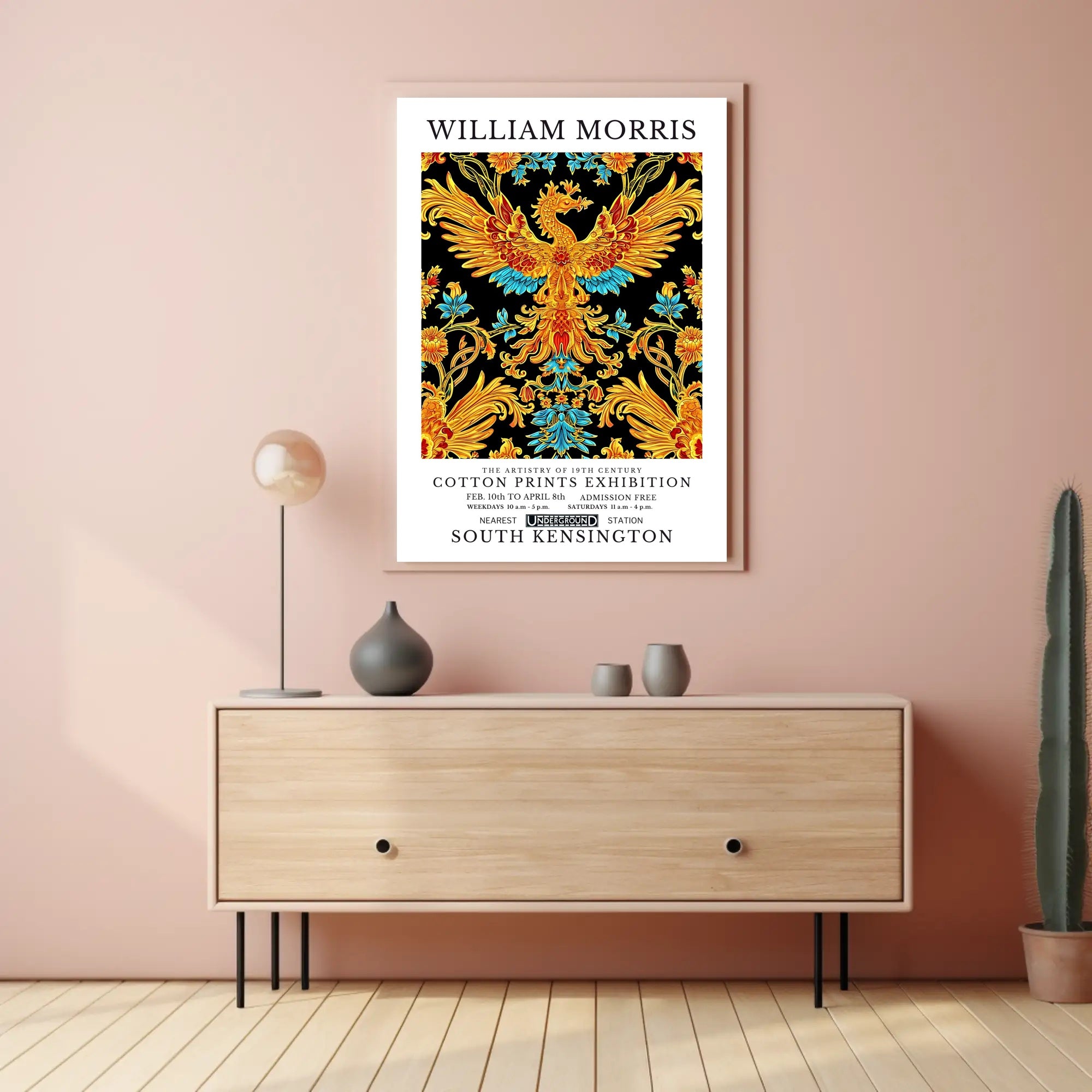 William Morris Cotton Prints Exhibition Poster