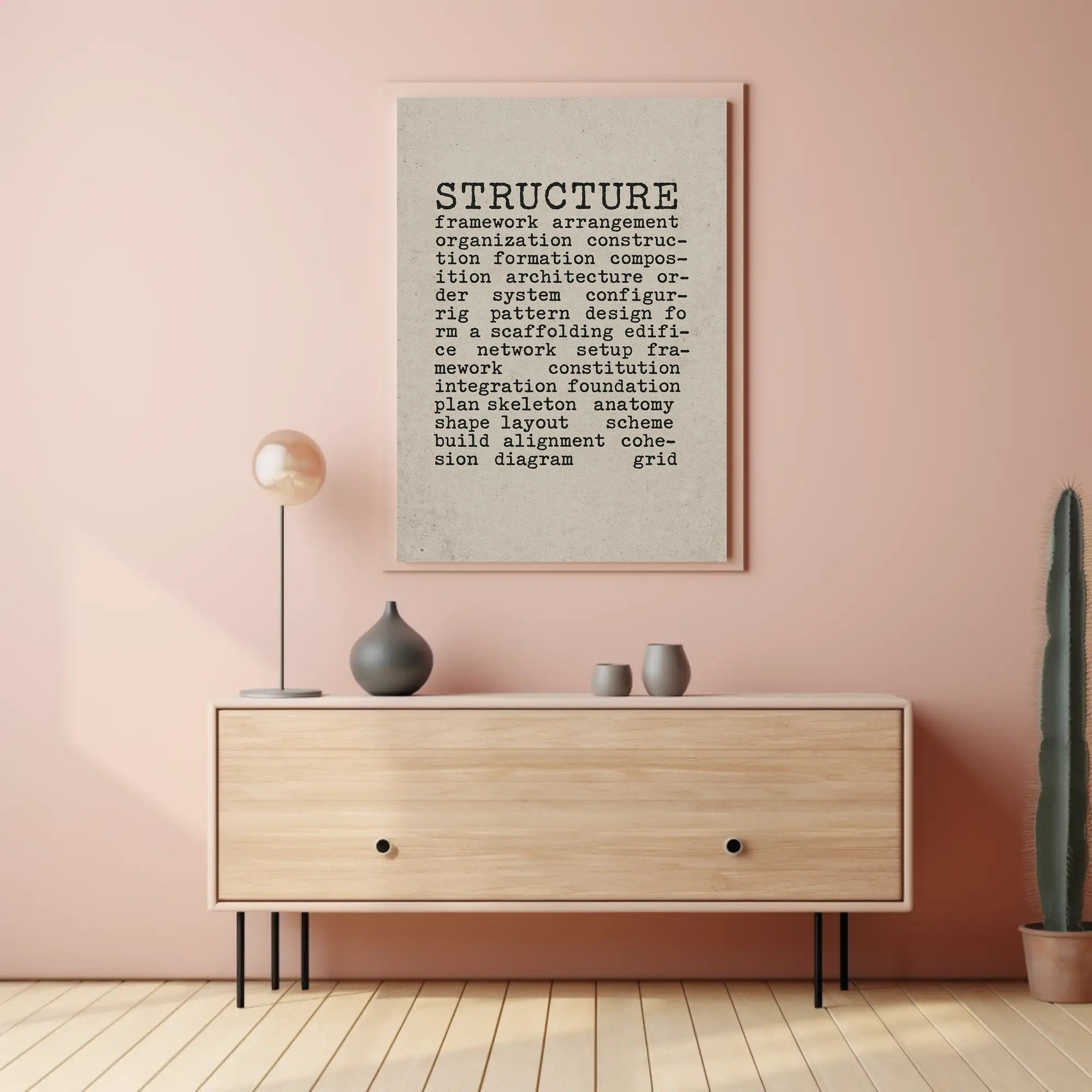 Structure and Organization Typography Art Educational or Infographic Poster