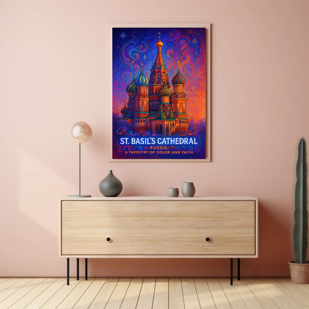 St. Basils Cathedral A Tapestry of Color and Faith Poster