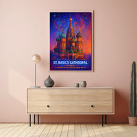 St. Basils Cathedral A Tapestry of Color and Faith Poster