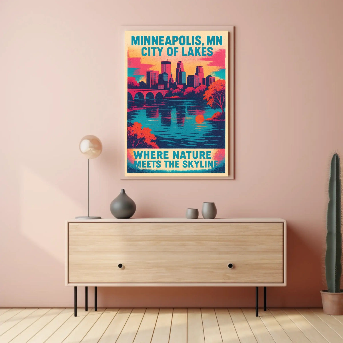 Minneapolis, MN City of Lakes Poster