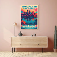 Minneapolis, MN City of Lakes Poster