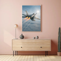 Lockheed Martin F-22 Raptor Military Jet Fighter Poster