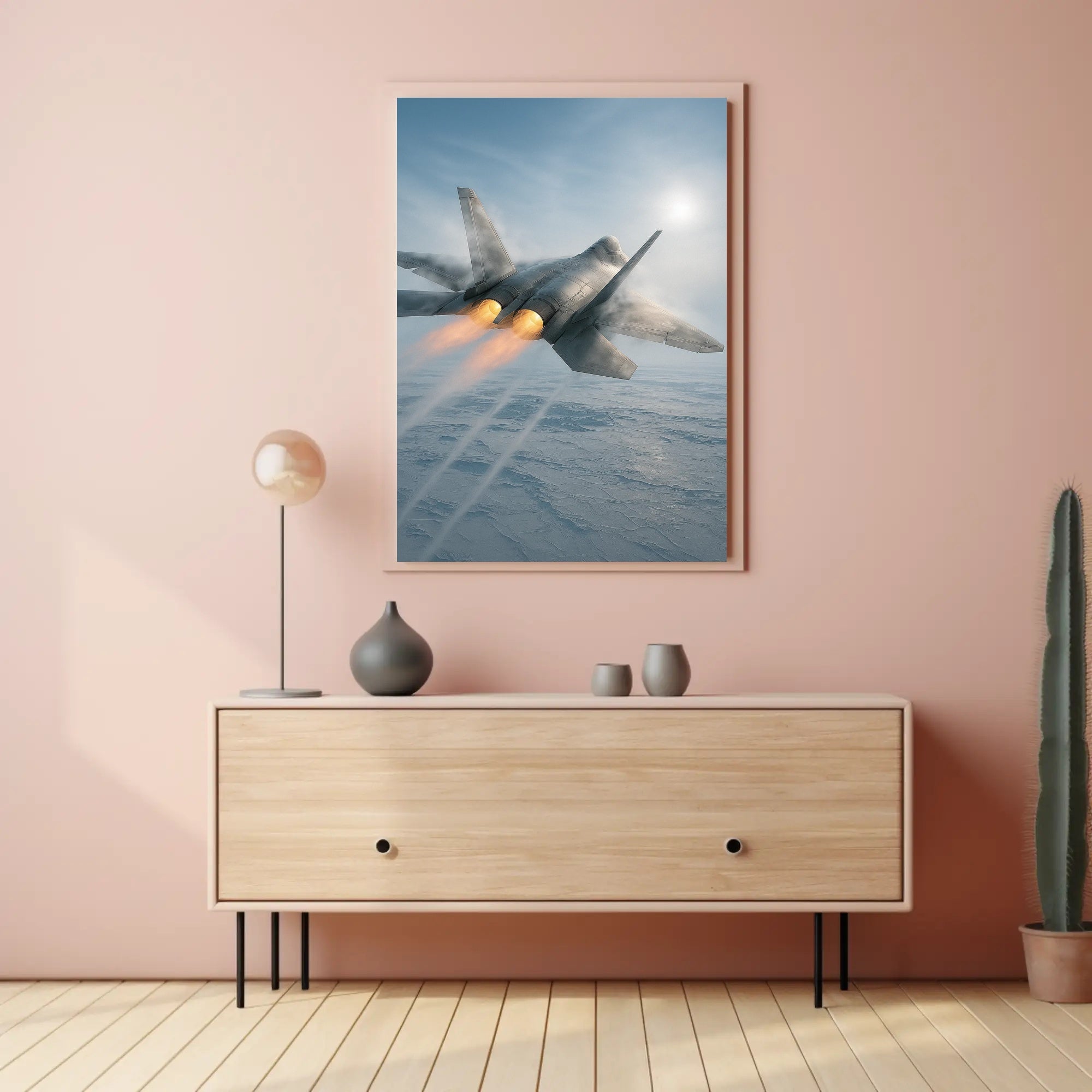Lockheed Martin F-22 Raptor Military Jet Fighter Poster