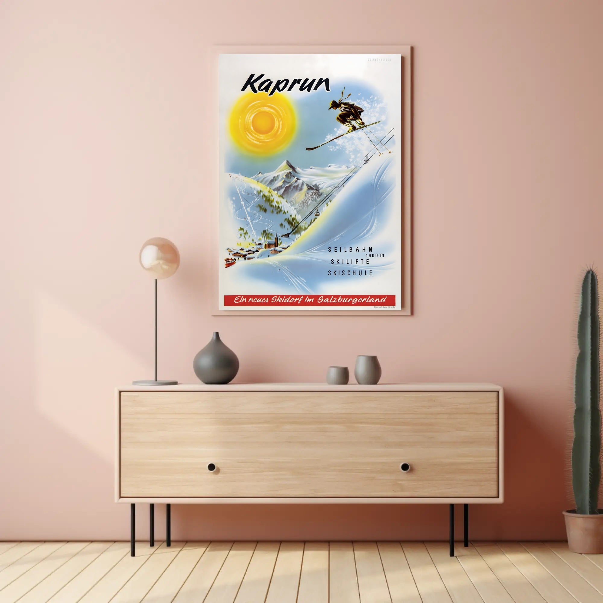 Kaprun Ski Destination Vintage Travel Poster PosterGoat