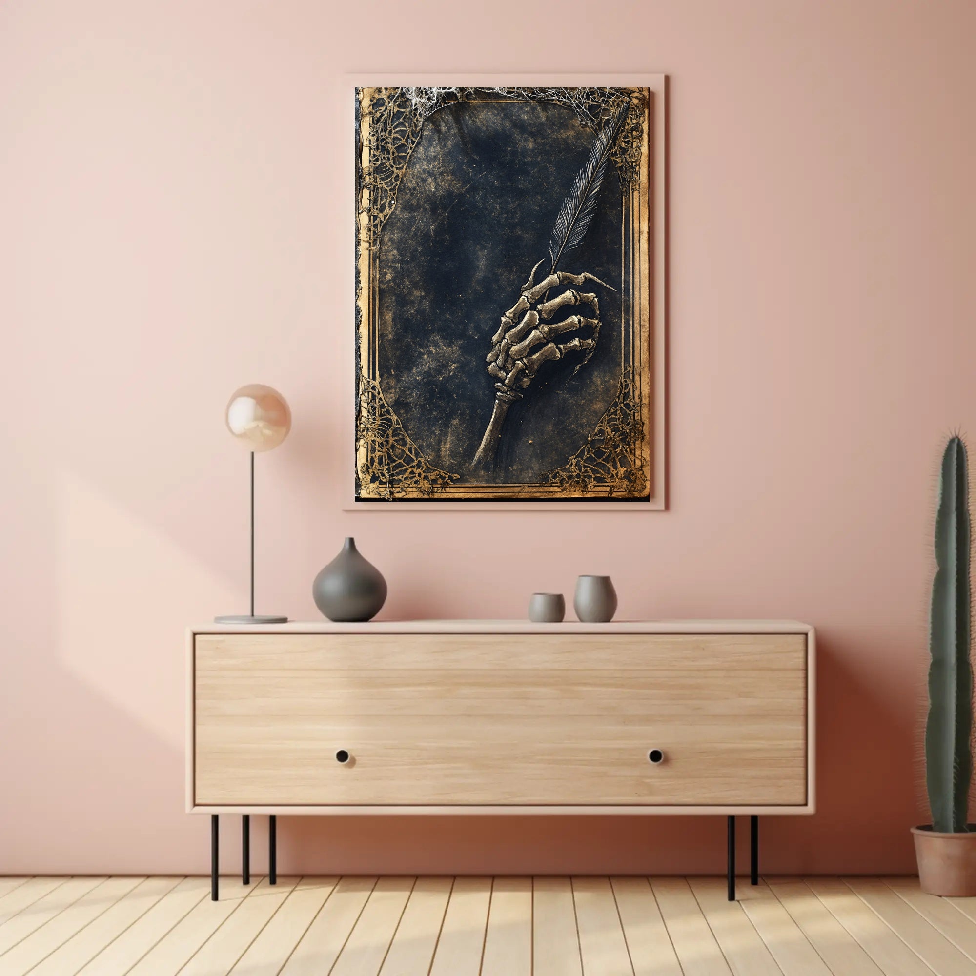 The Skeletal Scribe Poster