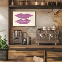 Purple Lips Art Poster