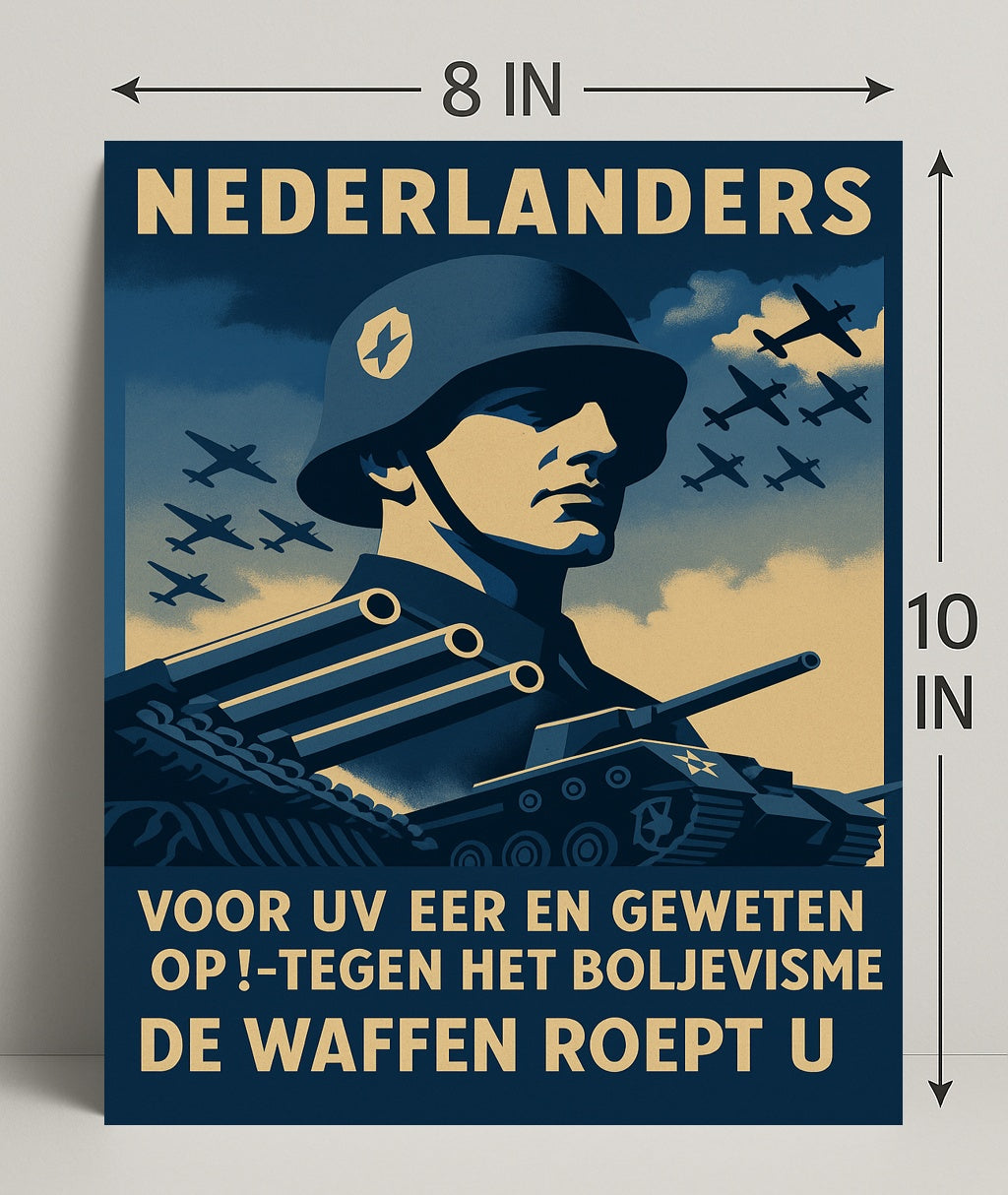 WWII Rallying Call Against Bolshevism Propaganda Poster
