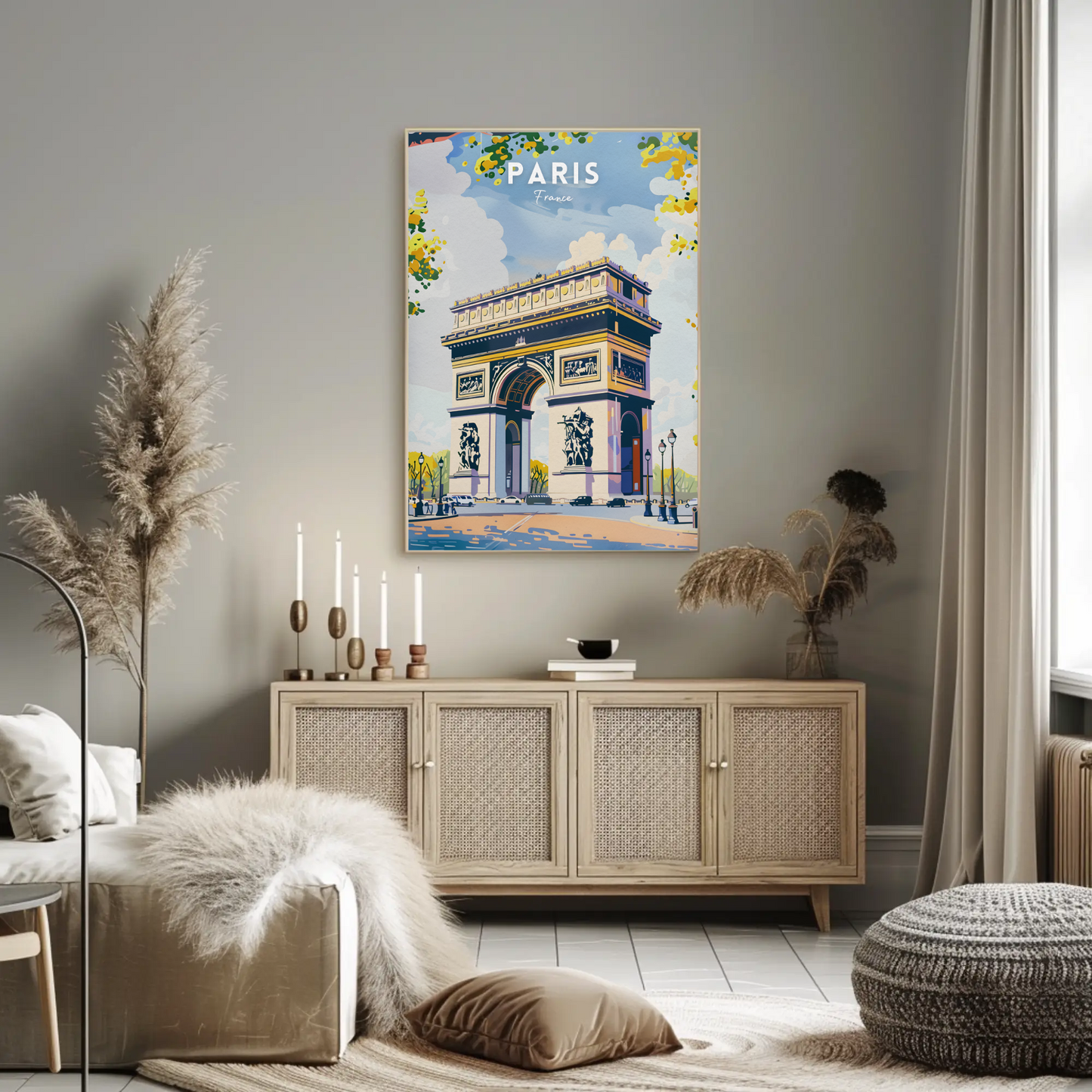Paris Arc De Triomphe Travel Poster