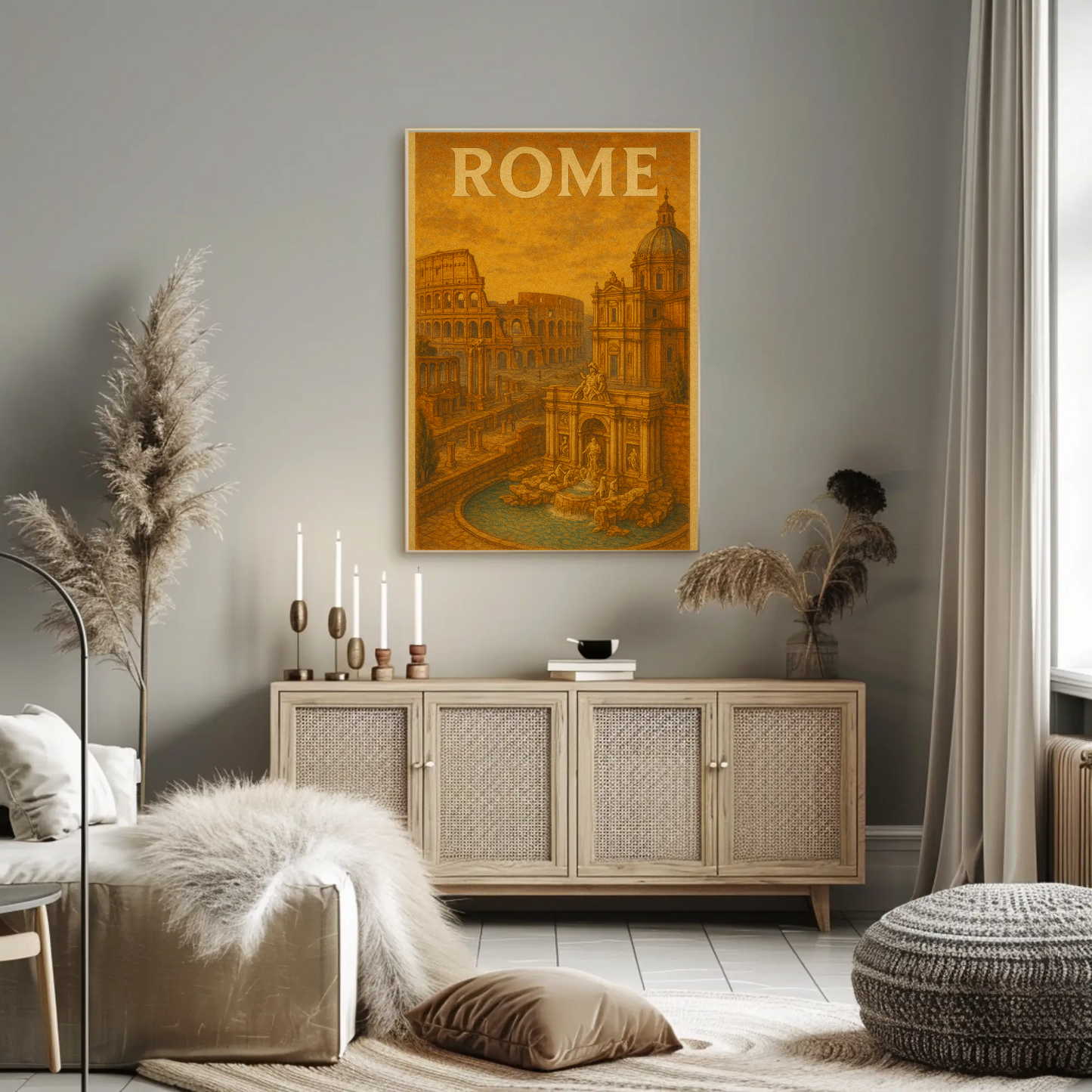 Rome Italy Historic Landmark Travel Poster