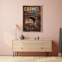 Carmel Indiana Vintage Charm Home Decor Poster