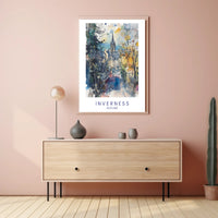 Inverness: A Watercolor Impression Poster PosterGoat