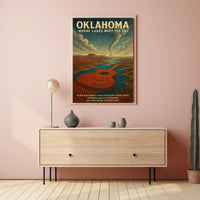Oklahoma Where Lakes Meet The Sky Poster