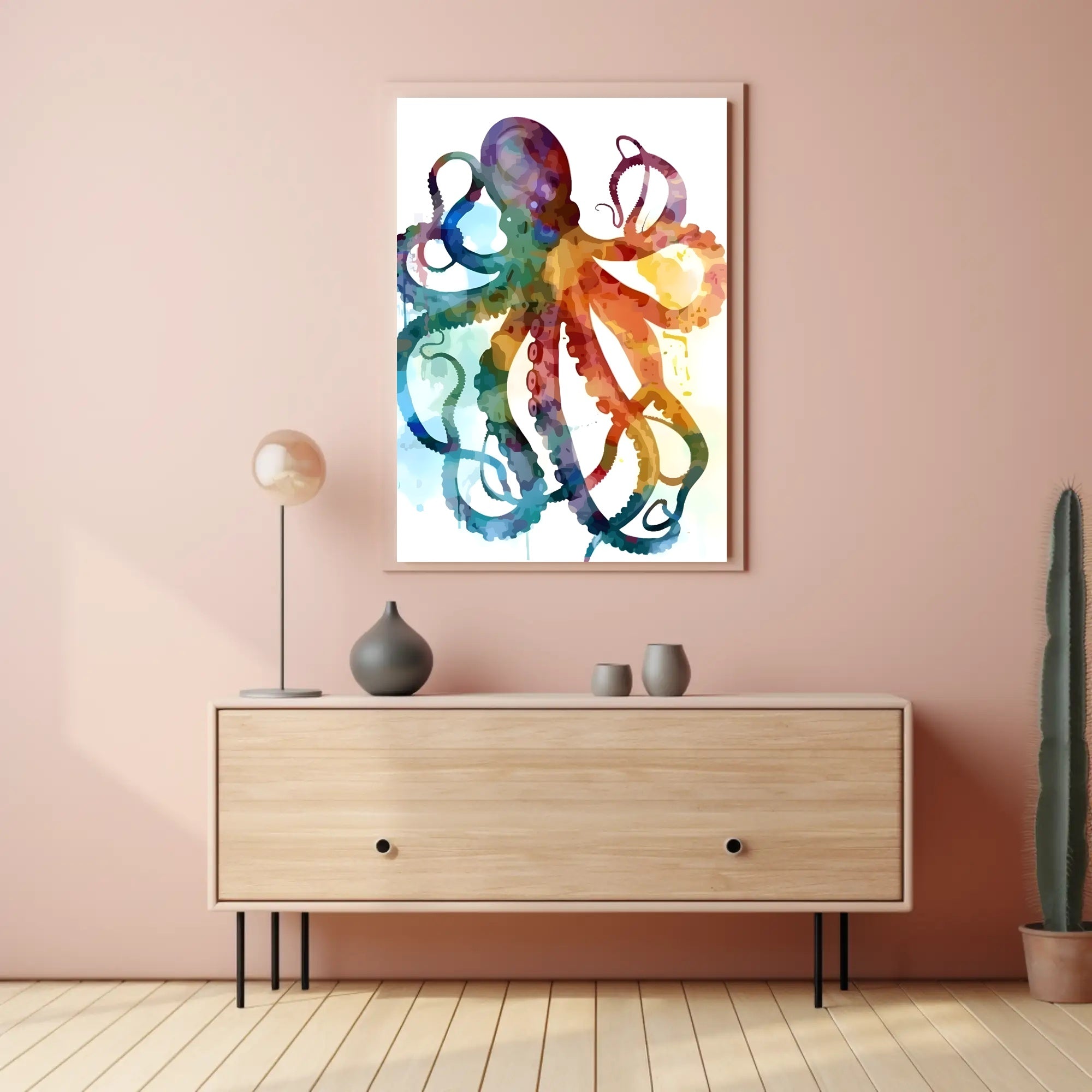 Vibrant Octopus Art Poster