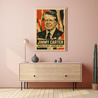 Jimmy Carter 39th President of the United States Layered paper Collage Poster