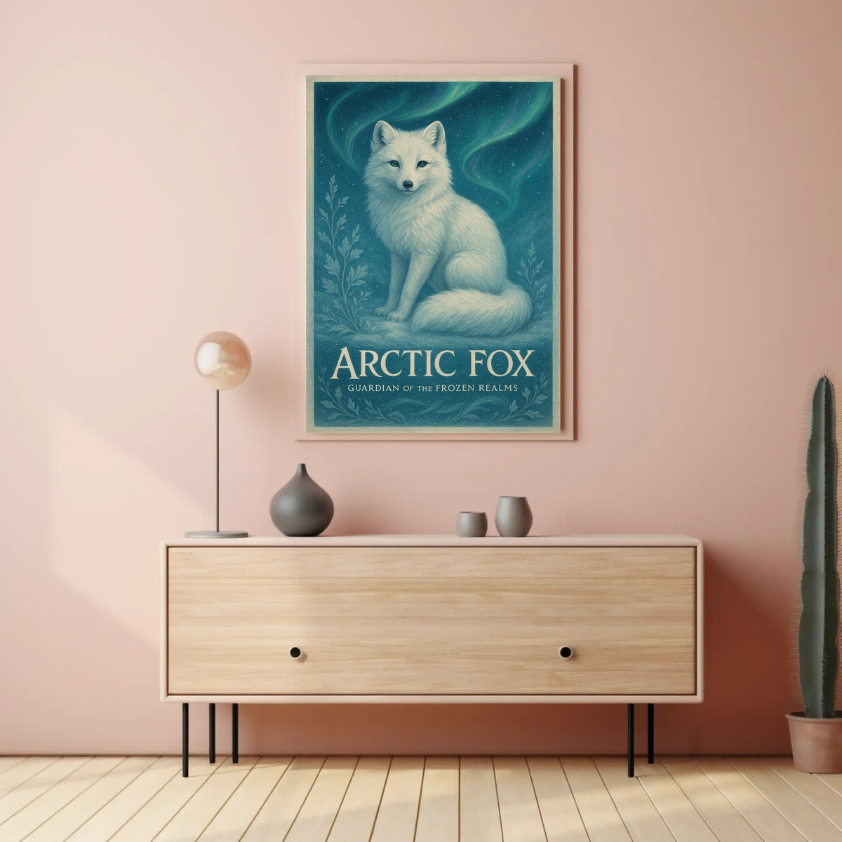 Arctic Fox Guardian of the Frozen Realms Poster