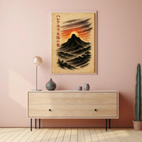 Dramatic Japanese Landscape Impressionism: Artistic Poster