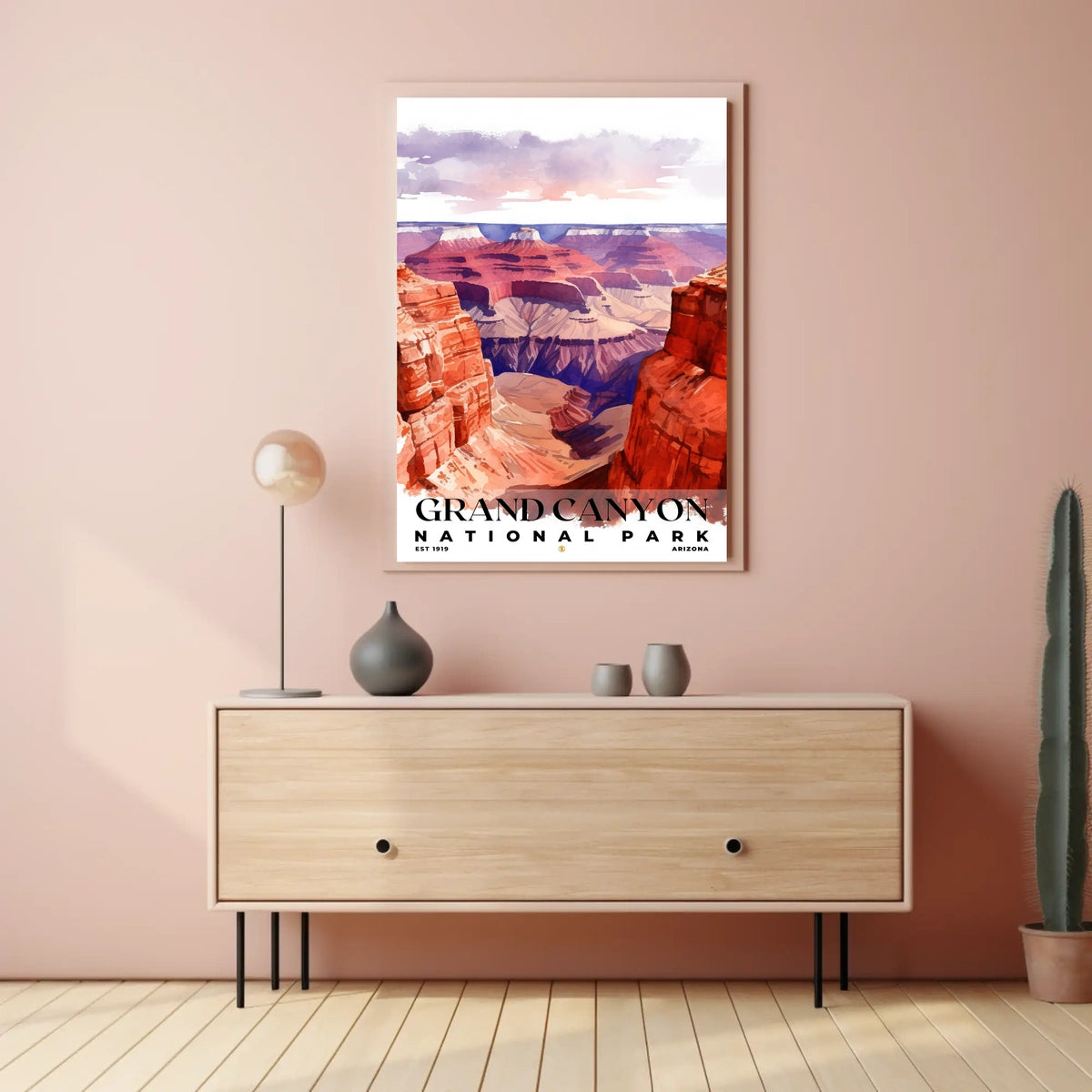 Grand Canyon Watercolor Wall Art Poster