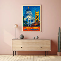 California Capitol And Tower Bridge Poster