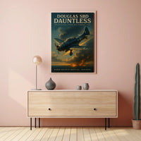Dauntless Douglas SBD Vintage Aviation Poster