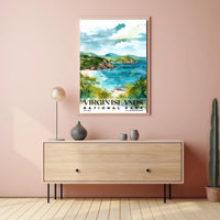 Virgin Islands Watercolor Wall Art Poster