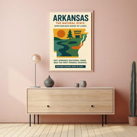 Discover Arkansas: Natural Beauty and History Poster
