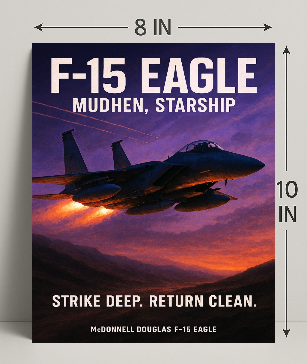 F-15 Eagle Mudhen, Starship Poster PosterGoat