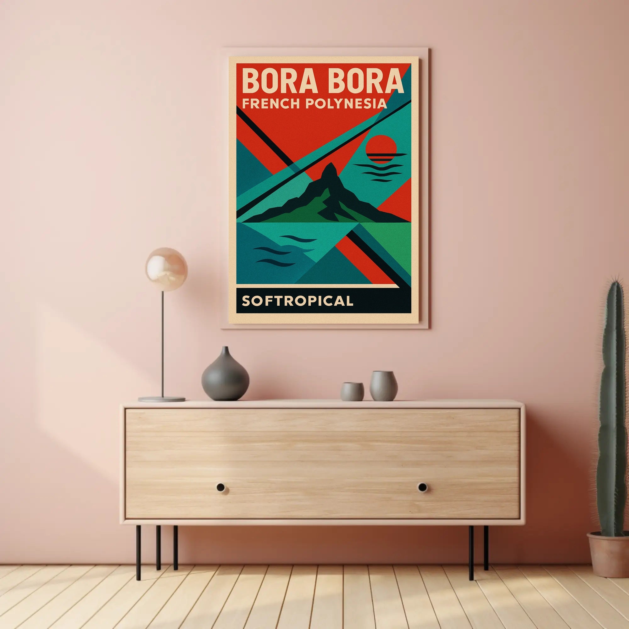 Bora Bora Retro Travel Poster PosterGoat