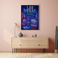 Las Vegas Neon Poster City Of Lights For Home Decor