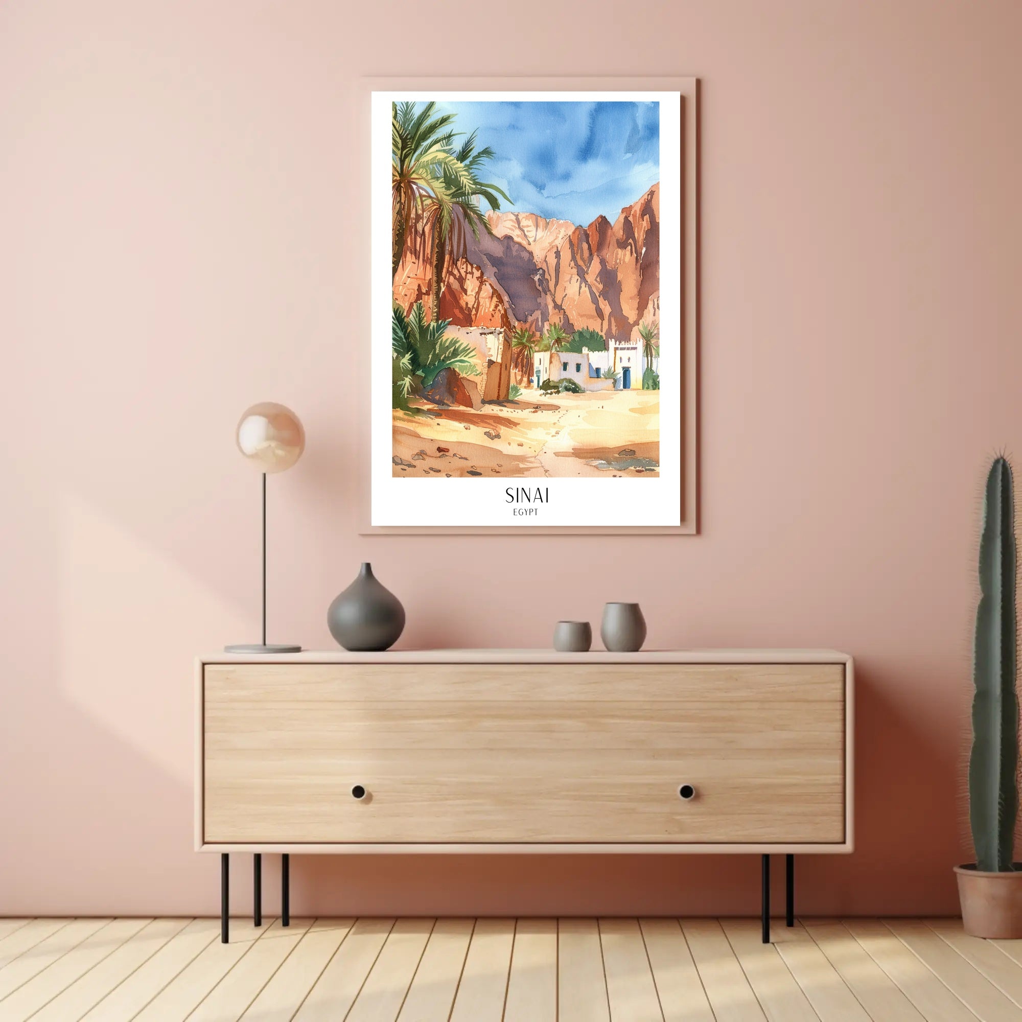 Picturesque Sinai Desert Scene: Travel Poster PosterGoat
