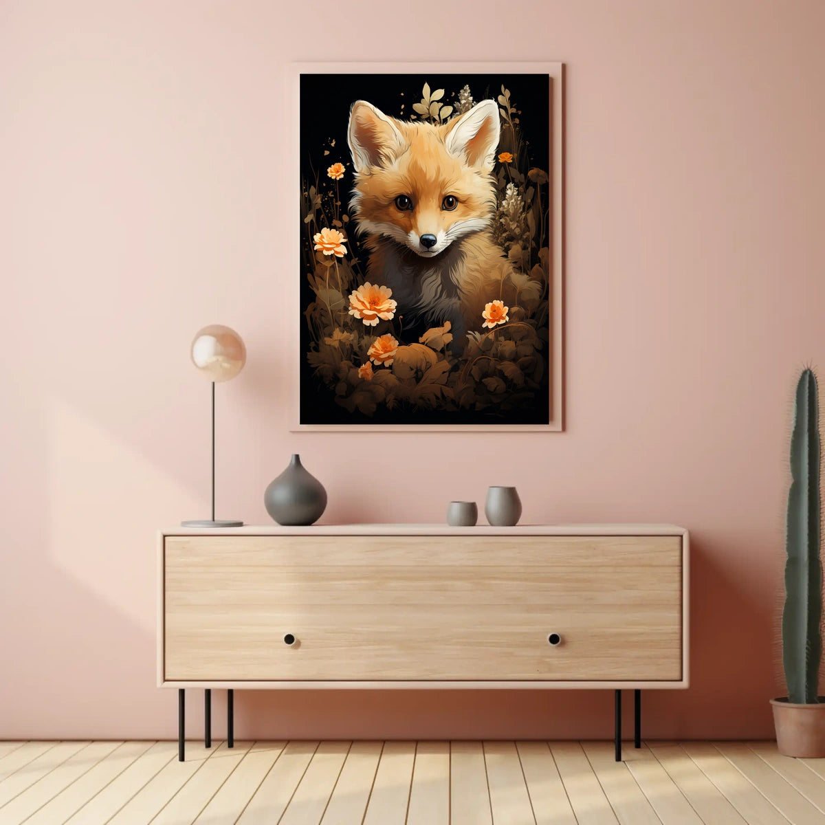 Enchanted Forest Guardian Whimsical Fox Lovers Poster
