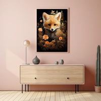 Enchanted Forest Guardian Whimsical Fox Lovers Poster