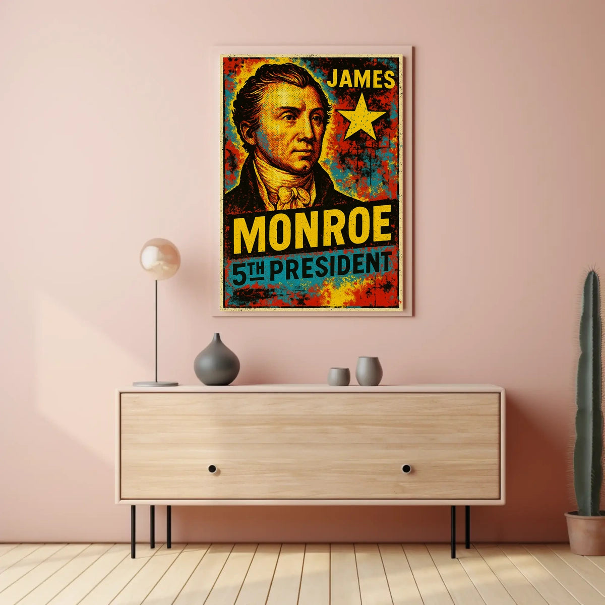 James Monroe 5th President of the United States Graffiti Pop Art Poster