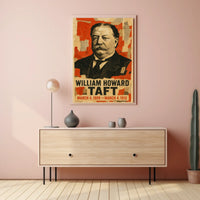 William Howard Taft 27th President of the United States Layered paper Collage Poster