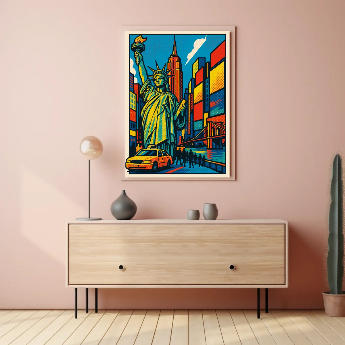 New York City Travel Iconic Skyline Poster Modern Wall Art