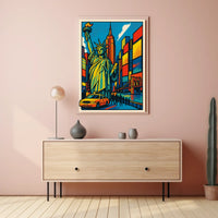 New York City Travel Iconic Skyline Poster Modern Wall Art