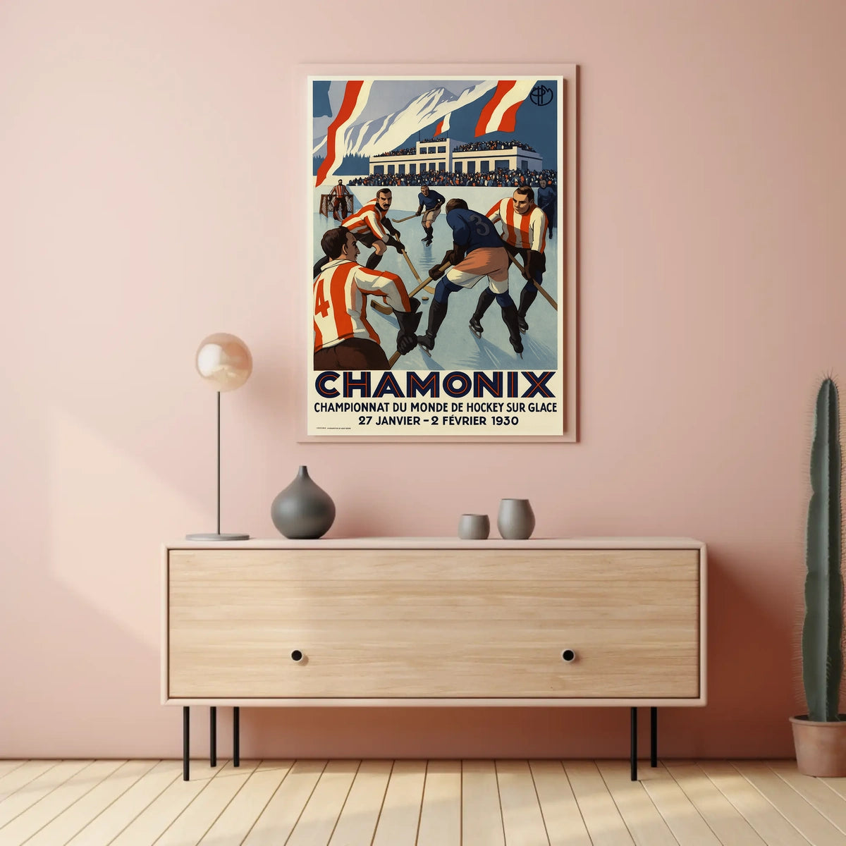 Chamonix Ice Hockey World Championship Poster