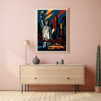 Iconic New York City Poster Bold Cityscape For Living Rooms