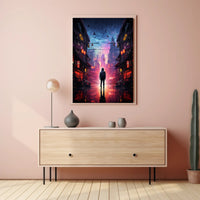 Neon Cityscape Poster
